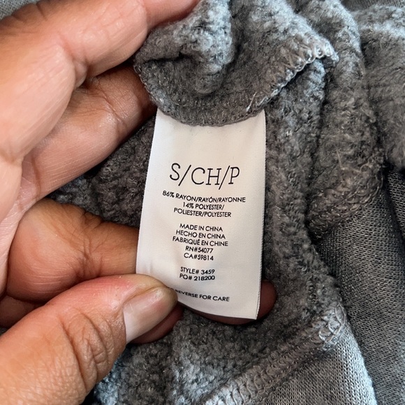 Cabi Flashdance jersey sweater drop waist dress 3459 grey S two tone soft knit - Picture 7 of 12